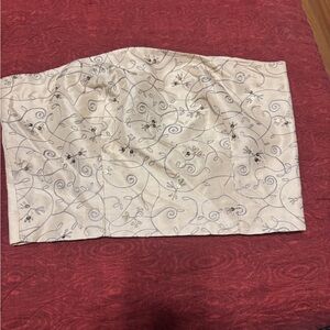 Vintage Size 10 Cream Brocade Corset